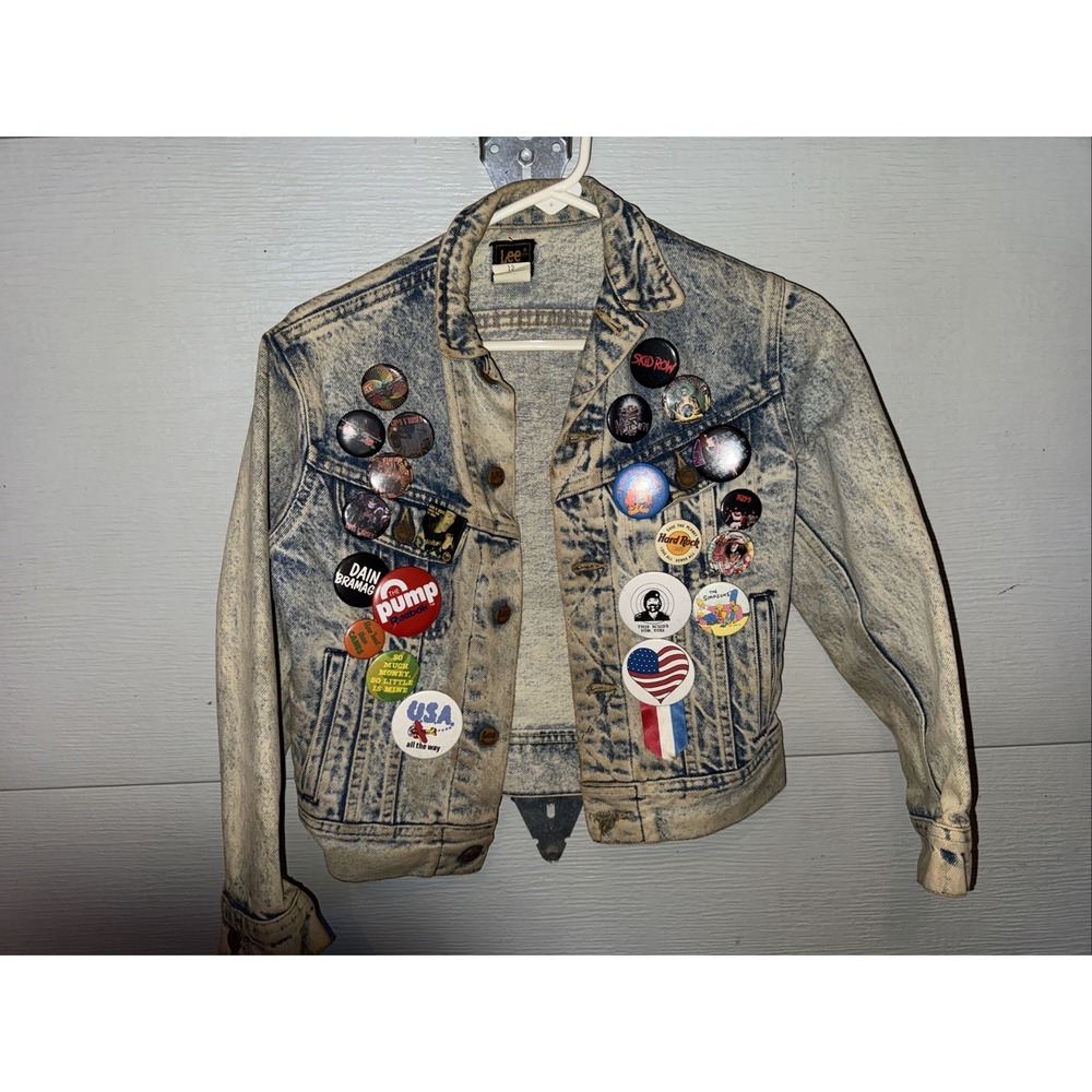 Vintage Lee Jacket Youth 12 80s USA Vintage Button Out One Of A Kind